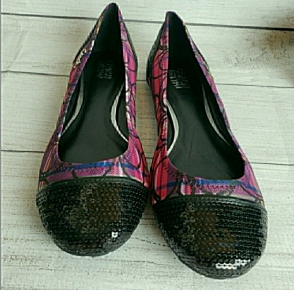 Coach Shine Embellished Flat's, Size 7.5B, women's - Picture 5 of 10